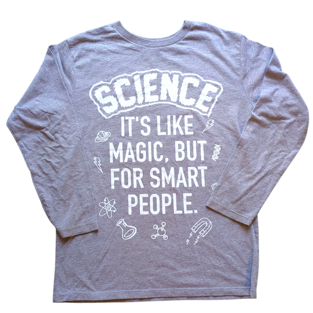 Science: It's Like Magic! Children's Place Long Sleeve Tee Unisex L 10/12, Humor